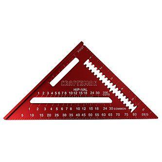 Traingle Square Red Logo - Craftsman 7 High Visibility Red Rafter Square