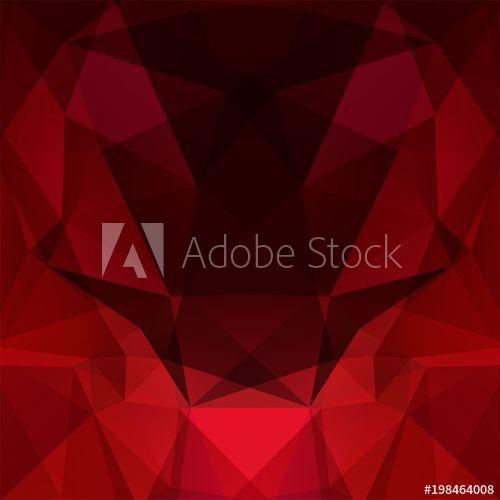 Traingle Square Red Logo - Background made of dark red triangles. Square composition with ...