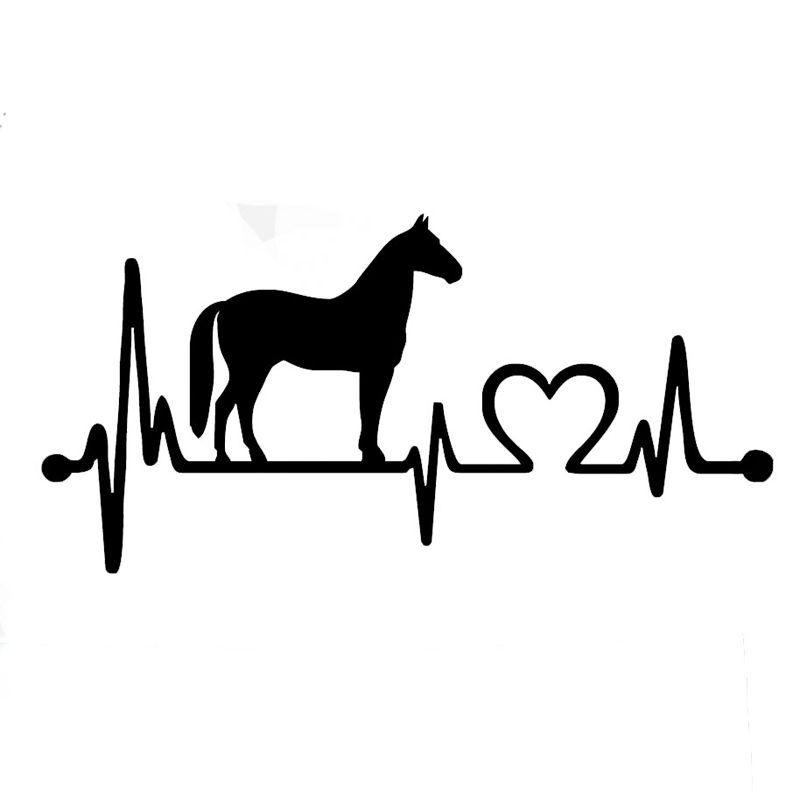 Cartoon Horse Logo - Wholesale 10pcs Lot 20pcs Lot Horse With Cartoon Electrocardiogram