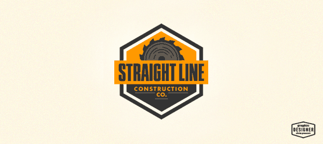 Retro Company Logo - Straight Line Construction Company • Construction Logo • Graphic