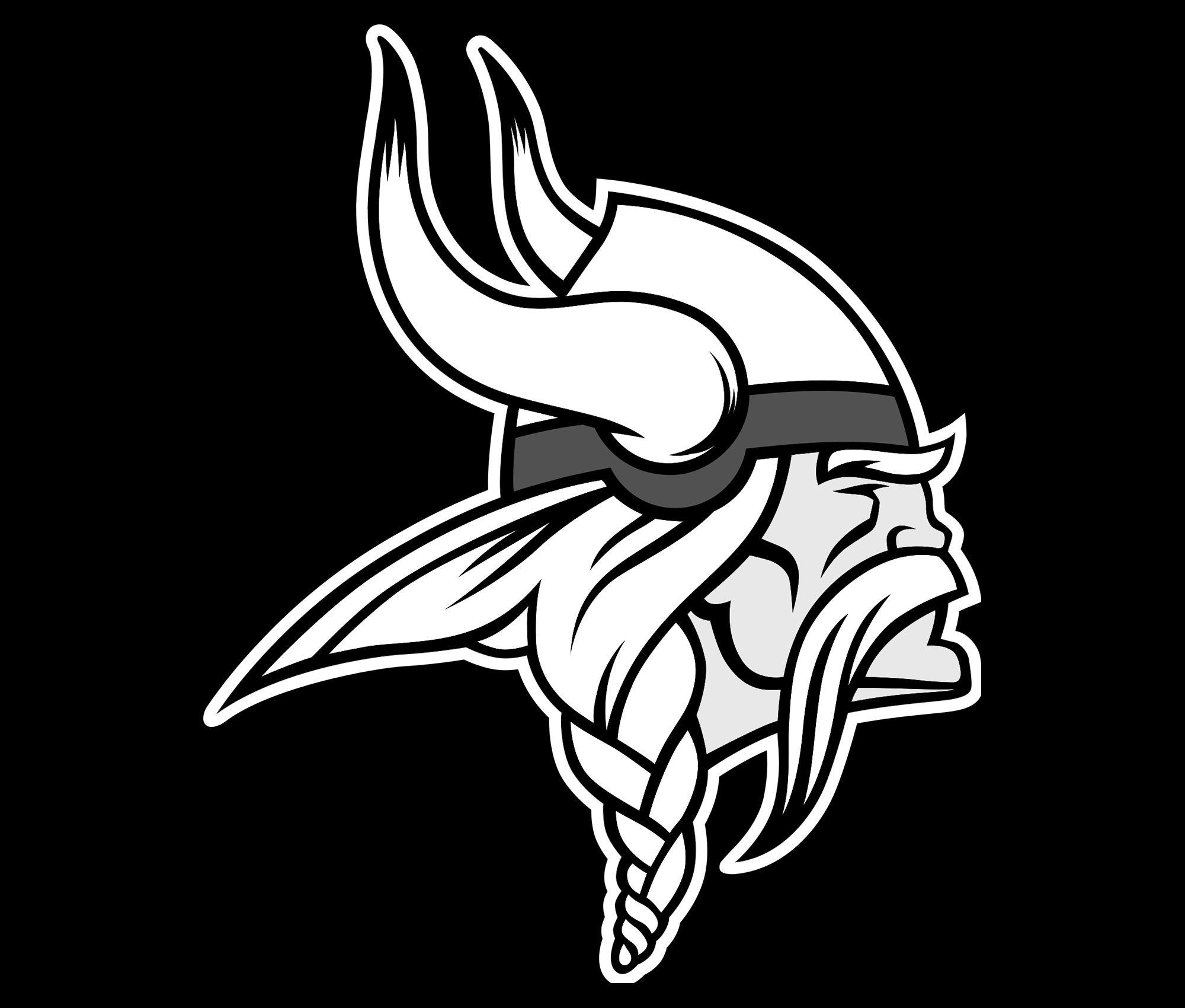 Black and White Vikings Logo - Minnesota Vikings Logo, Minnesota Vikings Symbol, Meaning, History ...