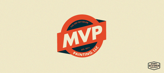 Retro Company Logo - MVP Painting • Painting Business Logo Design • Graphic Designer