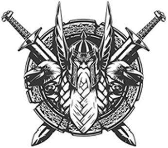Black and White Vikings Logo - Amazon.com: Strong Black and White Viking Warrior Sword Icon Emblem ...