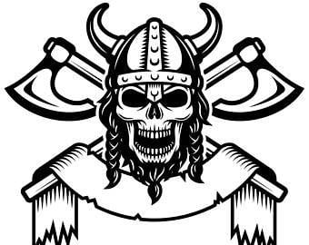 Black and White Vikings Logo - Viking svg | Etsy
