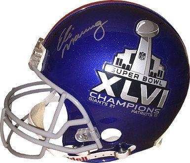 XLVI Logo - Eli Manning Autographed Signed New York Giants/Super Bowl XLVI Logo ...