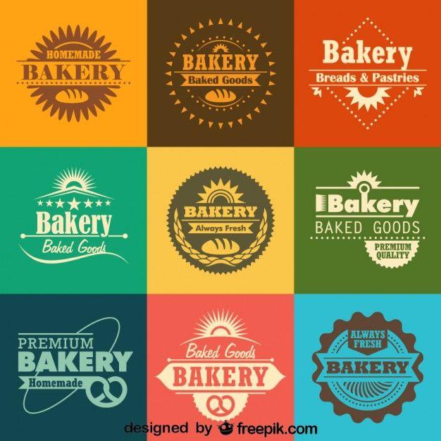 Retro Company Logo - Retro bakery logos and badges collection Vector