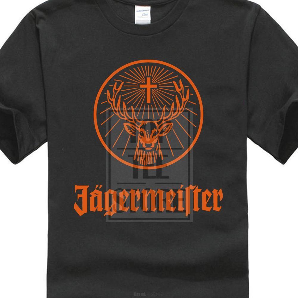 German Logo - Jagermeister German Logo Men'S Black T Shirt 100% Cotton New Fashion ...