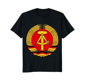Comunist Logo - Amazon.com: East German Communist Logo T Shirt: Clothing