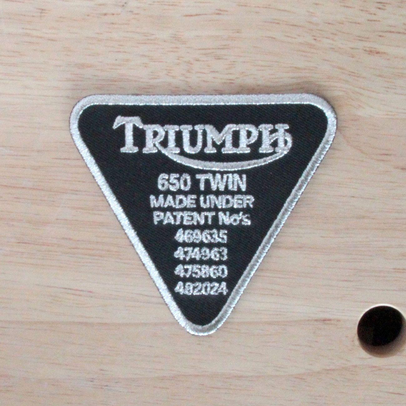 Triumph Triangle Logo - Triumph Triangle Motorcycle Patch, with iron on backing 3.5 ...