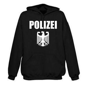 German Clothing Logo - POLIZEI Hoodie, German Police, Eagle Logo Sizes & Colours