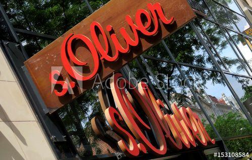 German Clothing Logo - The logo of German clothing manufacturer S.Oliver is seen outside a