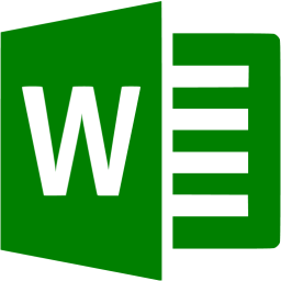 Green Word Logo - Green microsoft word icon - Free green office icons