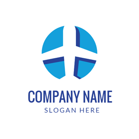 Blue Airline Logo - Free Airplane Logo Designs | DesignEvo Logo Maker