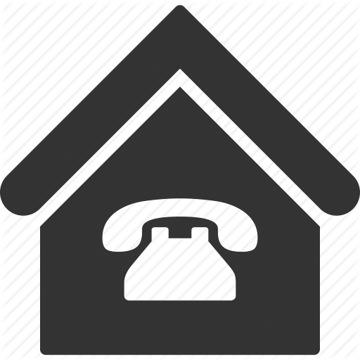 House Phone Logo - Building, home, house, inn, public phone, real estate, telephone icon