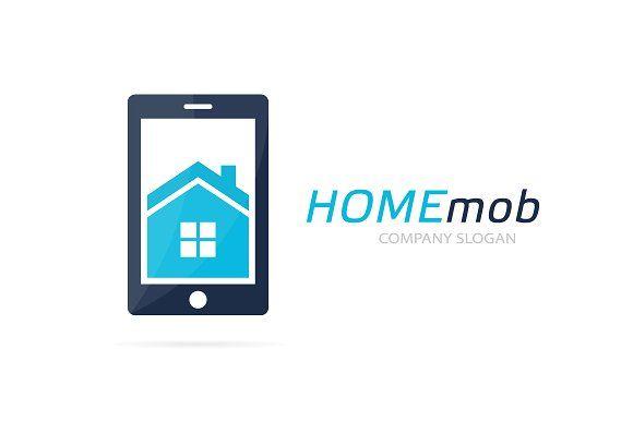 House Phone Logo - House and phone logo combination Logo Templates Creative Market