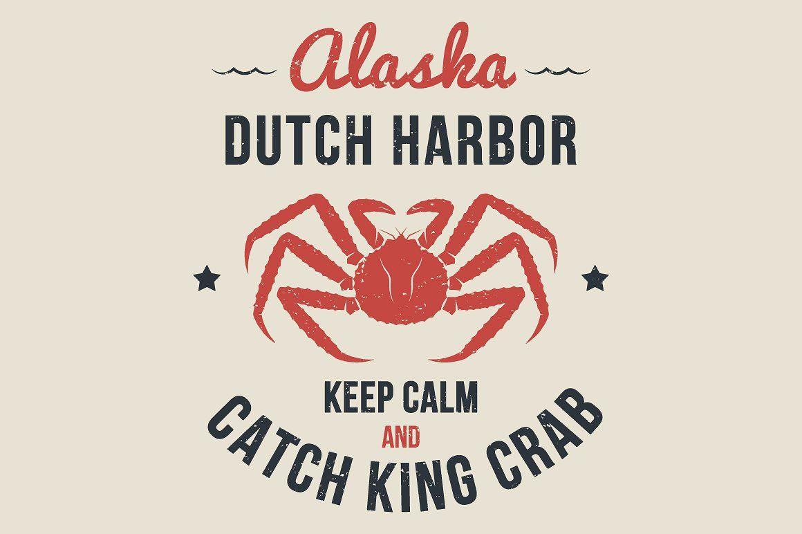 King Crab Logo - Alaska t-shirt design with king crab ~ Product Mockups ~ Creative Market