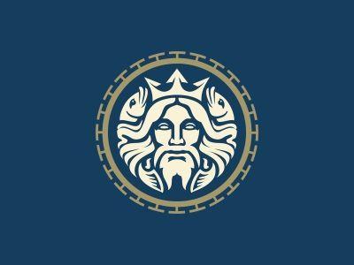 Greek Logo - Neptune Logo | Neptune god | Logos design, Logos, Logo face
