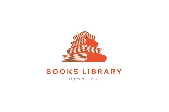 Library Logo - Books library logo template. ~ Logo Templates ~ Creative Market