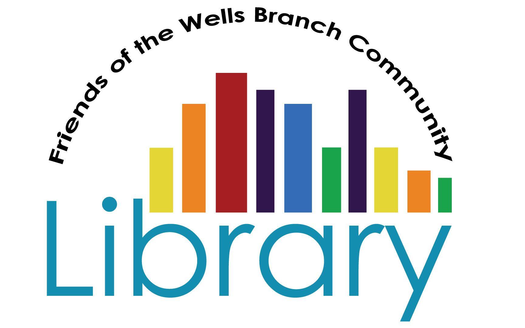 Library Logo - Friends Of The Wells Branch Library Logo (Outlines) (extra Large