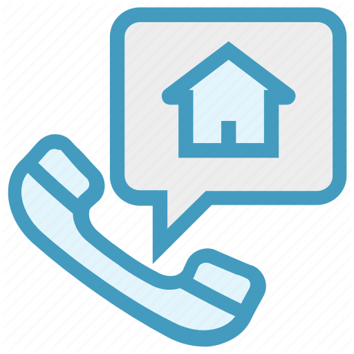 House Phone Logo - Chat, communication, home, house, phone, talk, telephone icon