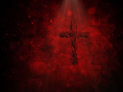 Cross Red Background Logo - Red And Black Cross