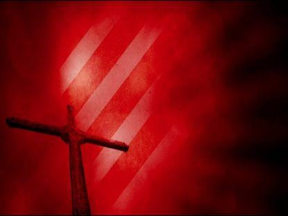 Cross Red Background Logo - Easter Cross Red | Harvest Media | WorshipHouse Media