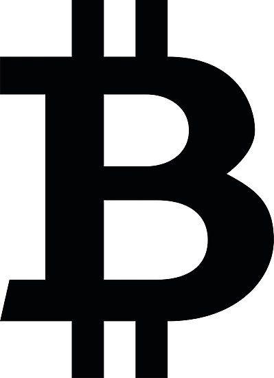Black Bitcoin Logo - Large Black Bitcoin Logo on White Background Photographic Prints