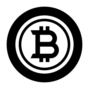 Black Bitcoin Logo - Press Kit