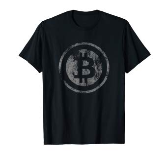 Black Bitcoin Logo - Amazon.com: Vintage Bitcoin Logo T-Shirt: Clothing