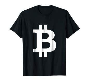 Black Bitcoin Logo - Amazon.com: Bitcoin Logo T-Shirt: Clothing