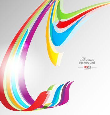 Multi Color Line Logo - Multicolor lines abstract background free vector download 638