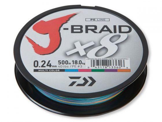 Multi Color Line Logo - DAIWA J-Braid X8 Multi Color 0.16mm/9kg/150m - LureShop.eu
