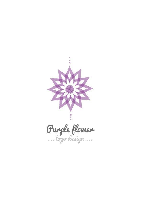 Purple Flower Logo - Purple flower logo design – AYA Templates