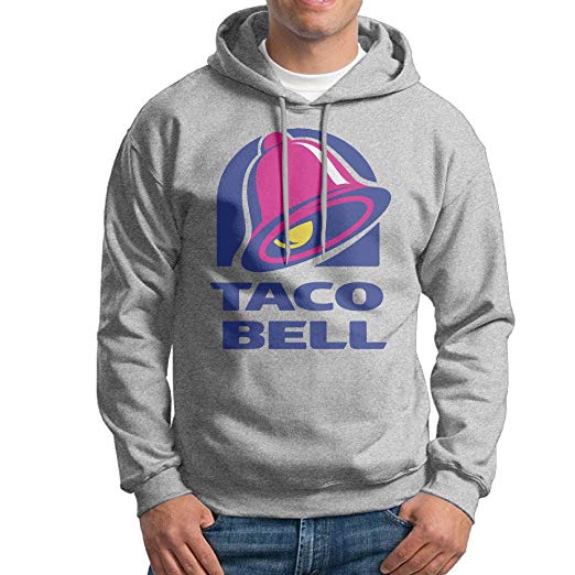 Black Bell Logo - Taco Bell Logo Mens Long Sleeve Pullover Hoodie Sweatshirt Black at ...