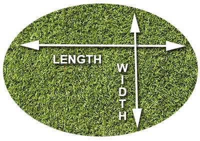 Grass Oval Logo - How to measure for Synthetic Grass - Classic Backyards