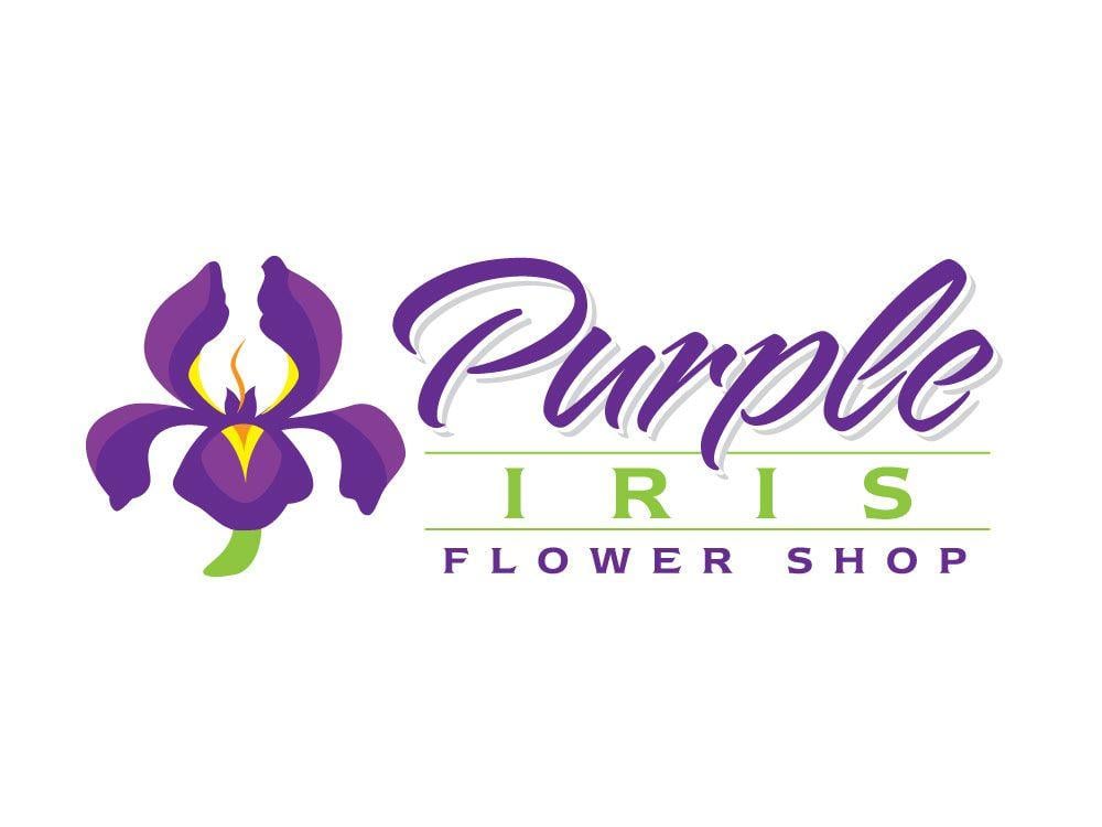 Iris Flower Logo - Logo Design for Florist, Flower Shop Logo, NJ Logo Design Firm