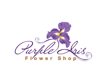 Purple Flower Logo - Purple Iris Flower Shop logo design contest - logos by Syl