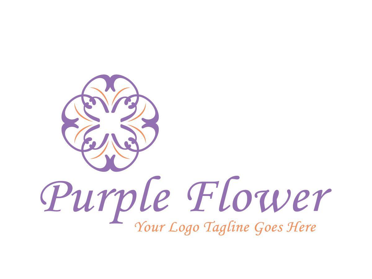 Purple Flower Logo - purple flower