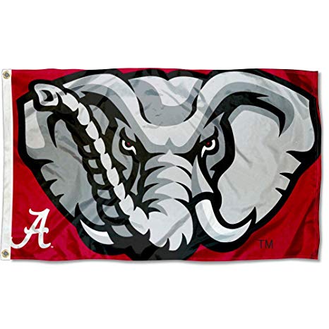 Bama Elephant Logo - Amazon.com : College Flags and Banners Co. Alabama Crimson Tide