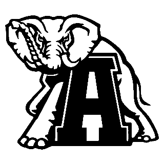 Black and White University of Alabama Logo - Alabama Elephant : SignTorch, Turning images into vector cut paths.