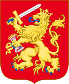 Red with Gold Lion Crown Logo - Dutch Republic Lion
