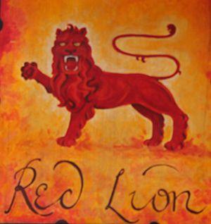 Orange and Red Lion Logo - Red Lion – Near Bicester. Great food. Friendly traditional pub.
