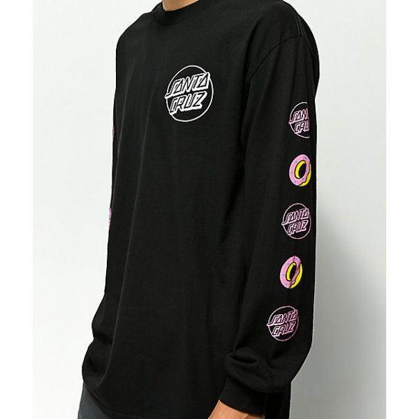 Odd Future X Santa Cruz Logo - Odd Future X Santa Cruz Screaming Donut Black Long Sleeve T Shirt