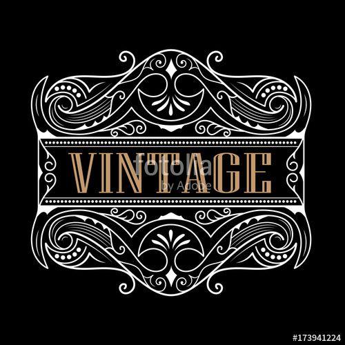 Antique Whiskey Logo - Whiskey western label antique typography vintage frame logo design ...