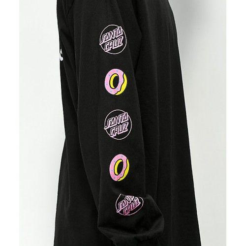 Odd Future X Santa Cruz Logo - Odd Future X Santa Cruz Screaming Donut Black Long Sleeve T Shirt