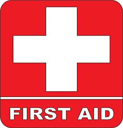 Red First Aid Logo - First aid Kit Emergency Symbol Logo sticker Picture Art - Peel ...