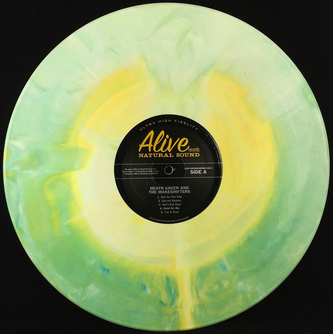 Green and Yellow Starburst Logo - HEATH GREEN AND THE MAKESHIFTERS -ST -STARBURST VINYL LP - Bomp Records