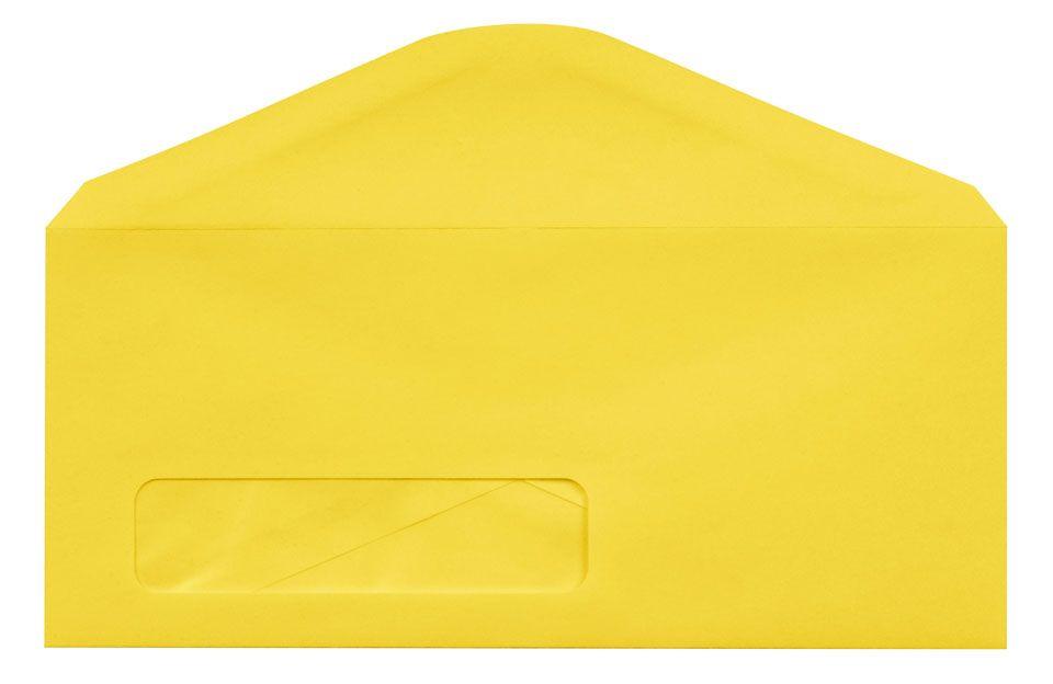 Green and Yellow Starburst Logo - 10 Yellow Starburst–bright color Window Envelopes - Check O Matic