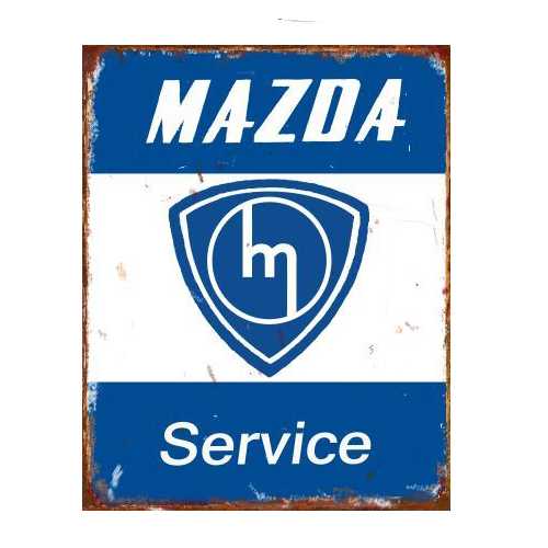 Vintage Mazda Logo - Mazda Rotary Service Reproduction Tin Sign | Mainly Nostalgic ...