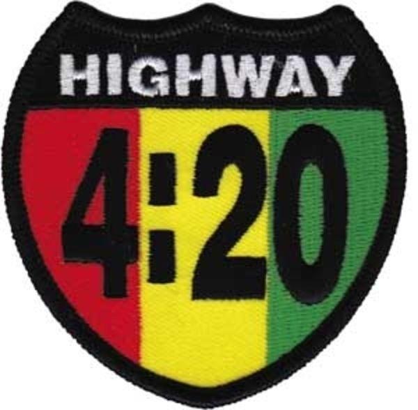 Rasta Logo - Highway 420 Iron-On Patch Rasta Logo - Concert Shoppe